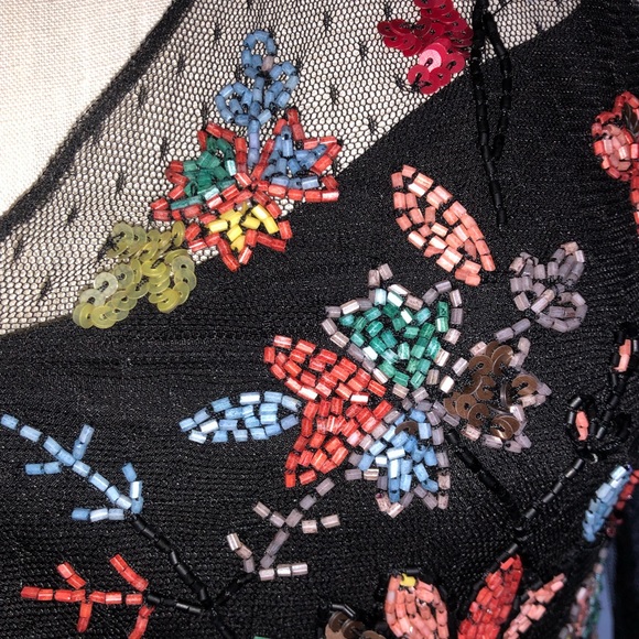 Black Lace Floral Maxi Dress - Picture 6 of 8